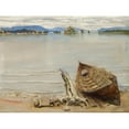 thumbnail image 2 of Akseli Gallen-Kallela 24x19 Gold Ornate Framed and Double Matted Museum Art Print Titled - Venevanhus (1924), 2 of 4