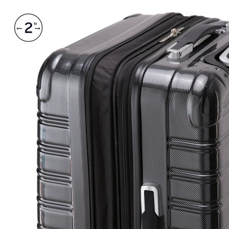 iFLY Hardside Fibertech Luggage 24 Checked Luggage, Black