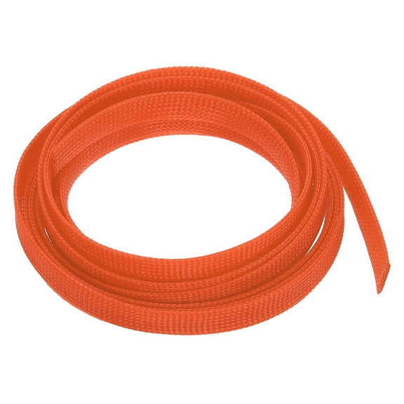 PET Expandable Sleeving 10ft 1/2" Orange Cable Management Sleeve Cord Organizer for Wrap Protect Cable
