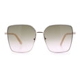 thumbnail image 5 of Womens Classic 90s Designer Metal Rim Oversized Rectangle Butterfly Diva Sunglasses Gold Beige - Brown Pink, 5 of 8