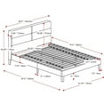 thumbnail image 4 of Atlin Designs Fabric Tufted Double/Full Size Bed in Light Gray, 4 of 10