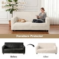 thumbnail image 6 of MeyJey Waterproof Sofa Cover, Slipcover for 3 Seat Sofa, Stretch Furniture Protector for Kids Dogs Cats Pets, Beige White, 6 of 9