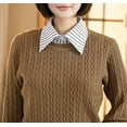 thumbnail image 2 of YooGuoGuo Striped Detachable Collar Half Shirt Blouse Dickey Collar Elegant for Women Girls, 2 of 6