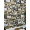 thumbnail image 2 of Dundee Deco 3D Wall Panels - Cladding, Brown Off-White Stone Look Wall Paneling, Styrofoam Facing for Interior and Exterior Applications, DIY, SAMPLE, Size 10 x 10 in., 2 of 9