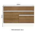 thumbnail image 2 of Mueble de Cocina Madesa Glamy 120 x 60 cm 1 Puerta 2 Cajones Blanco/Marrón, 2 of 5
