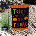 thumbnail image 5 of Trick or Treat Halloween Garden Flag – 12" x 18" Double Sided Orange and Black Halloween Decorations Cute Pumpkins Classroom Banner Fundraiser, 5 of 6