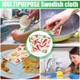 thumbnail image 4 of 6 Pieces Swedish Dishcloths Vegetables Kitchen Dish Cloth 7.87 x 6.69 Inch Wood Pulp Dishcloth Reusable Dish Towels Absorbent and Quick Drying Cleaning Cloth for Kitchen Counter Wipes, 6 Styles, 4 of 6
