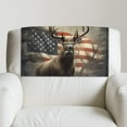 thumbnail image 3 of Xoenoiee American Flag Deer Print Leather Headrest Cover for Recliner Chair, Sofa Headrest Protector, Theater Seat Cover Head Protector Covers for Home & Office Sofa,17 Wx27 L, 1 Pack, 3 of 7