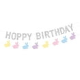 thumbnail image 2 of Birthday Bunny Banner Wall Backdrop DIY Outdoor Happy Easter Birthday Banner C, 2 of 8