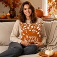 thumbnail image 4 of Yeciiwht Fall Pumpkin Maple Leaf Throw Pillow Cover – 18x18 inch Linen Cushion Case for Thanksgiving Sofa, Couch, Bed & Outdoor Decor, 4 of 6
