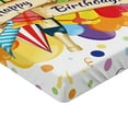 thumbnail image 2 of Ambesonne Colorful Fitted Sheet, Drinks Cake Balloons, Full Size, Multicolor, 2 of 3