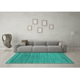 thumbnail image 3 of Ahgly Company Machine Washable Indoor Rectangle Abstract Turquoise Blue Contemporary Area Rugs, 4' x 6', 3 of 4