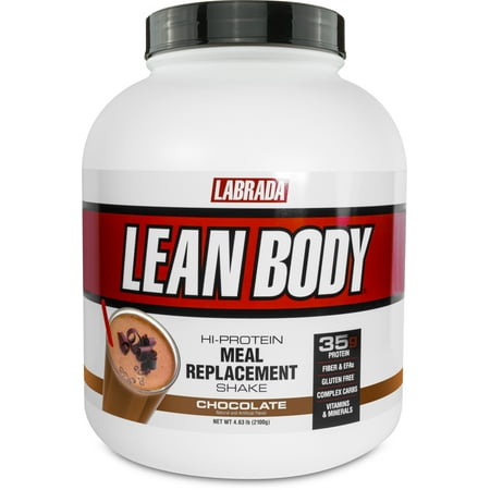 Labrada Lean Body Meal Replacement Powder, Chocolate, 35g Protein, 4.63 LBs, 30 (Best Food For Lean Body)
