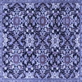 thumbnail image 1 of Ahgly Company Machine Washable Indoor Square Persian Blue Traditional Area Rugs, 4' Square, 1 of 4