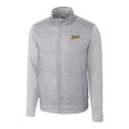 thumbnail image 2 of Men's Cutter & Buck Gray George Mason Patriots Vault Stealth Hybrid Quilted Full-Zip Windbreaker Jacket, 2 of 3
