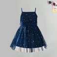 thumbnail image 6 of Edvintorg 3-7Years Dress for Kids Girls Summer Sequin Printed Sleeveless Suspender Gauze Dress with Bowknot Wedding Princess Dresses Vestido Infantil, 6 of 6