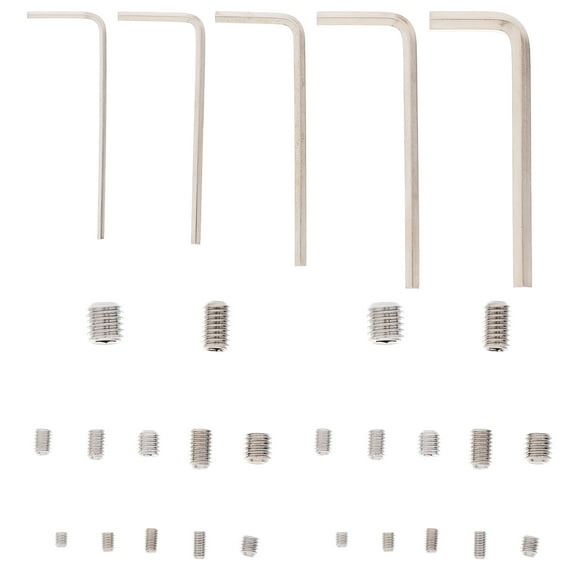 1 Set Stainless Steel Hex Socket Set Grub Screws Assortment Kit Internal Hex Drive Cup Point Screws For Door Handles Hexagon Socket Screw