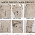 thumbnail image 5 of Men's Flex Ripstop Work Pants with Removable Knee Pads – 10-Pocket Breathable Utility Trousers for Hiking, Gardening & Outdoor Work (No Belt), 5 of 9