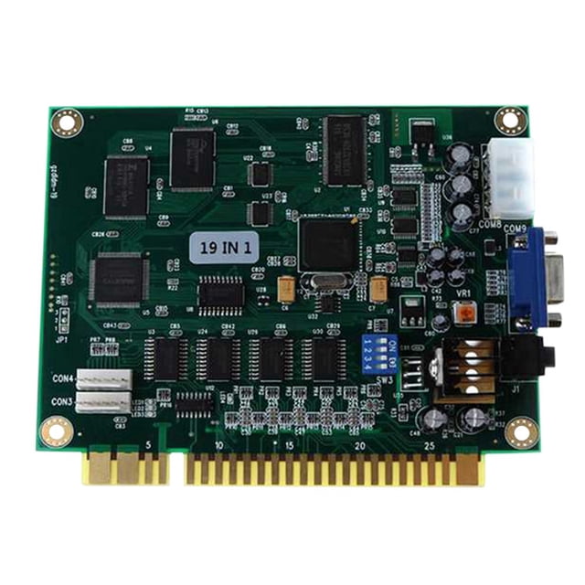 19 En 1 Multicade PCB Placa Tablero de Juego CláSico de Arcade, Salida VGA, Tablero de Juego de Arcade, Duradero Horizontal para Jamma Arcade