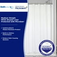 thumbnail image 5 of Kenney Microban Protected Medium Weight PEVA Shower Liner, 70" W x 72" H, White, 5 of 8