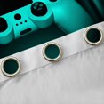 thumbnail image 5 of Homewish Cartoon Cyan Gamepad Black Out Curtains for Teens, Stripes Abstract Curtains Pack of 2 (42x63 Each), Neon Gradient Video Gamer Bedroom Curtains, Living Room Curtains Decor, 5 of 7