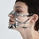 thumbnail image 4 of Cyber-Punk Máscara de máscaras para mujer, máscara de metal para fiesta, graduación, accesorios de cara, líquido irregular, líquido, 4 of 5