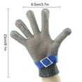 thumbnail image 2 of ThreeH Cut Resistant Gloves Stainless Steel 316L Wire Mesh Butcher Gloves Level 5 Protection Working Glove GL09 XS(One piece), 2 of 3