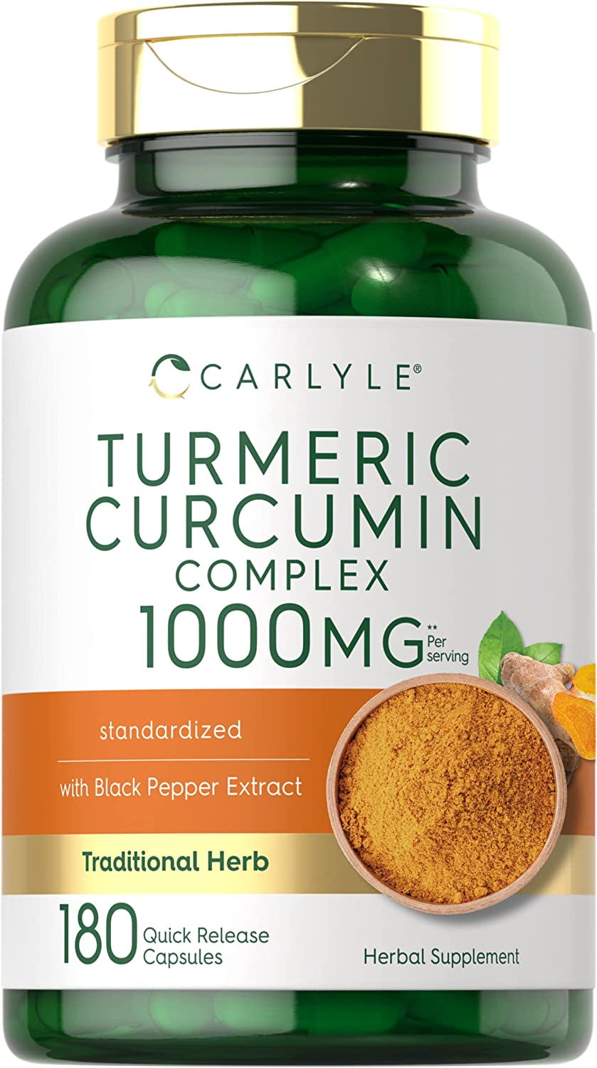 Turmeric Curcumin with Black Pepper 1000mg 180 Capsules Turmeric