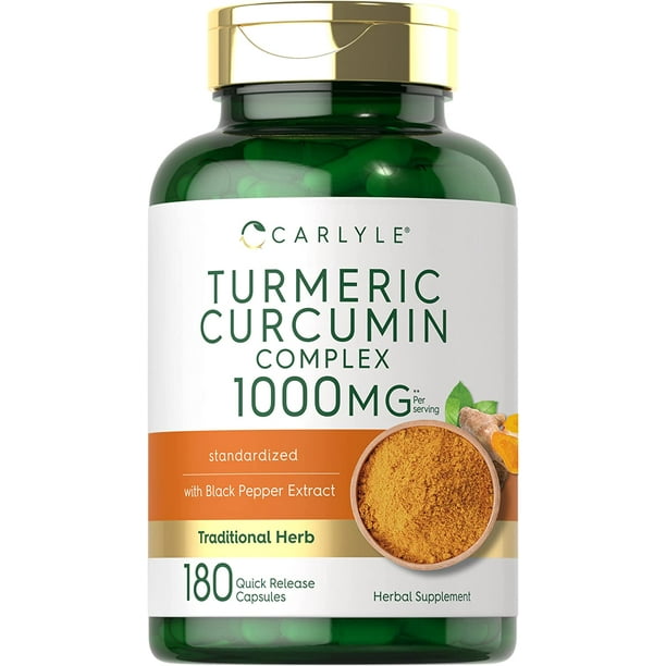 Turmeric Curcumin with Black Pepper 1000mg 180 Capsules Turmeric
