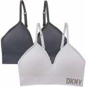 DKNY Women Seamless Bra, 2-Pack INK / ALUMNM Size: S