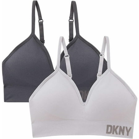 DKNY Women Seamless Bra, 2-Pack INK / ALUMNM Size: S