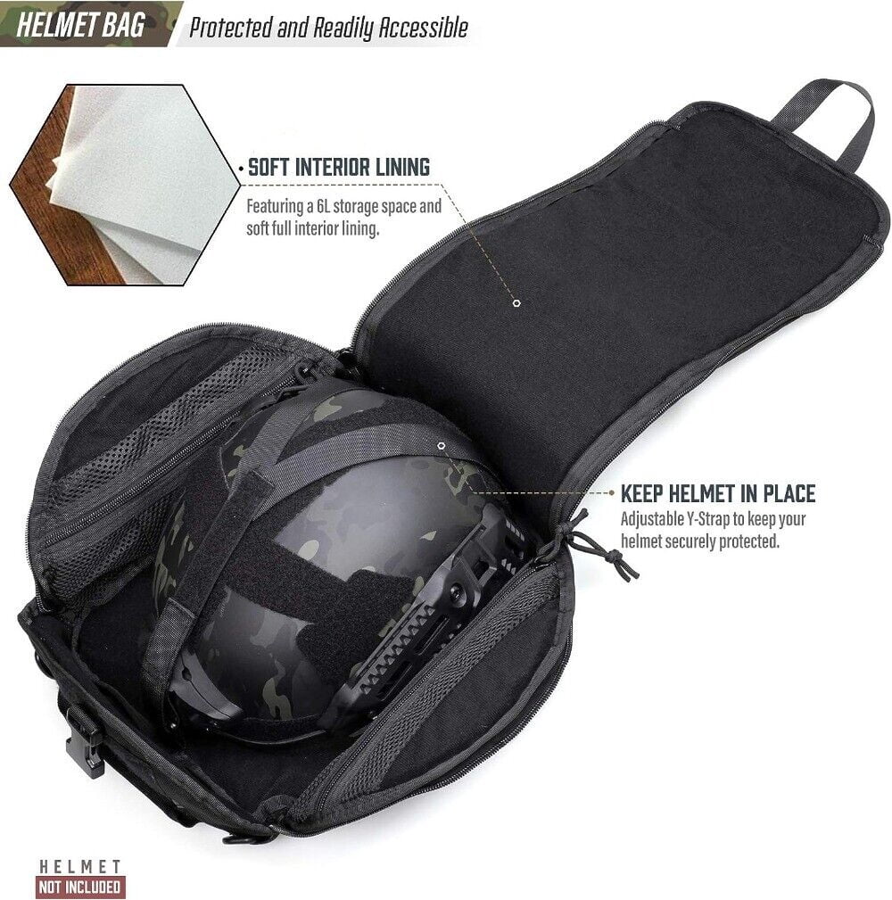 Helmet Bag Multi-Purpose Molle Padded Storage Carrying Pouch