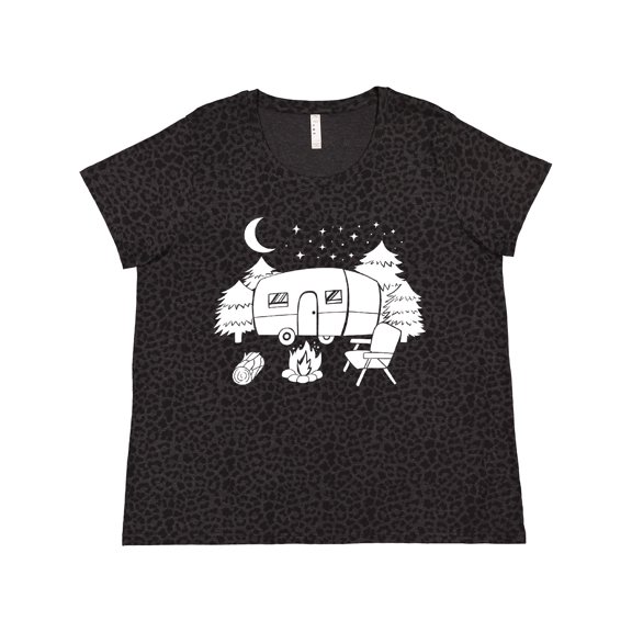 Inktastic Camper in a Star Filled Night Women's Plus Size T-Shirt