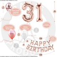 thumbnail image 3 of 31st Birthday Decoration Rose Gold, 31 Party Supplies Decoration, 31st Sash, 31 Cake Topper, 31st Photo Props, confetti Balloons, Curtain, 3 of 3
