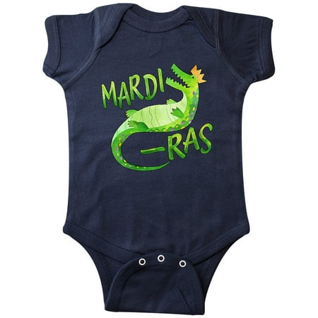 

Inktastic Mardi Gras Alligator in Crown Gift Baby Boy or Baby Girl Bodysuit