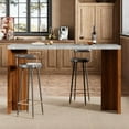 thumbnail image 6 of Bar Table for 4-6 People - 55" Long Counter Height Pub with Faux Marble Tabletop, Modern Rectangular Home Bar Coffee Unit for Kitchen, Dining Room, 6 of 6