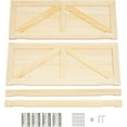 thumbnail image 5 of Swinging Door, Coffee Two-Way Double with Hinges Pine Saloon Doors Interior Door for Doorway Partition Door (31.5" * 35.43" Log Color), 5 of 8
