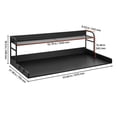 thumbnail image 3 of KFFKFF Laundry Room Organizer with Dual-Level Shelf, 54" x 27" Timber Constructed Washer-Dryer Surface with Non-Slip Cushions, Water-Repellent Laundry Appliance Overlay, Black, 3 of 9