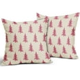thumbnail image 2 of Hot Pink Christmas Tree Pillow Covers 20x20 Set of 2 Xmas Rustic Style Winter Print Decorative Outdoor Pillowcases Farmhouse Holiday Throw Cushion Case Decor for Couch Sofa Bed, 2 of 5