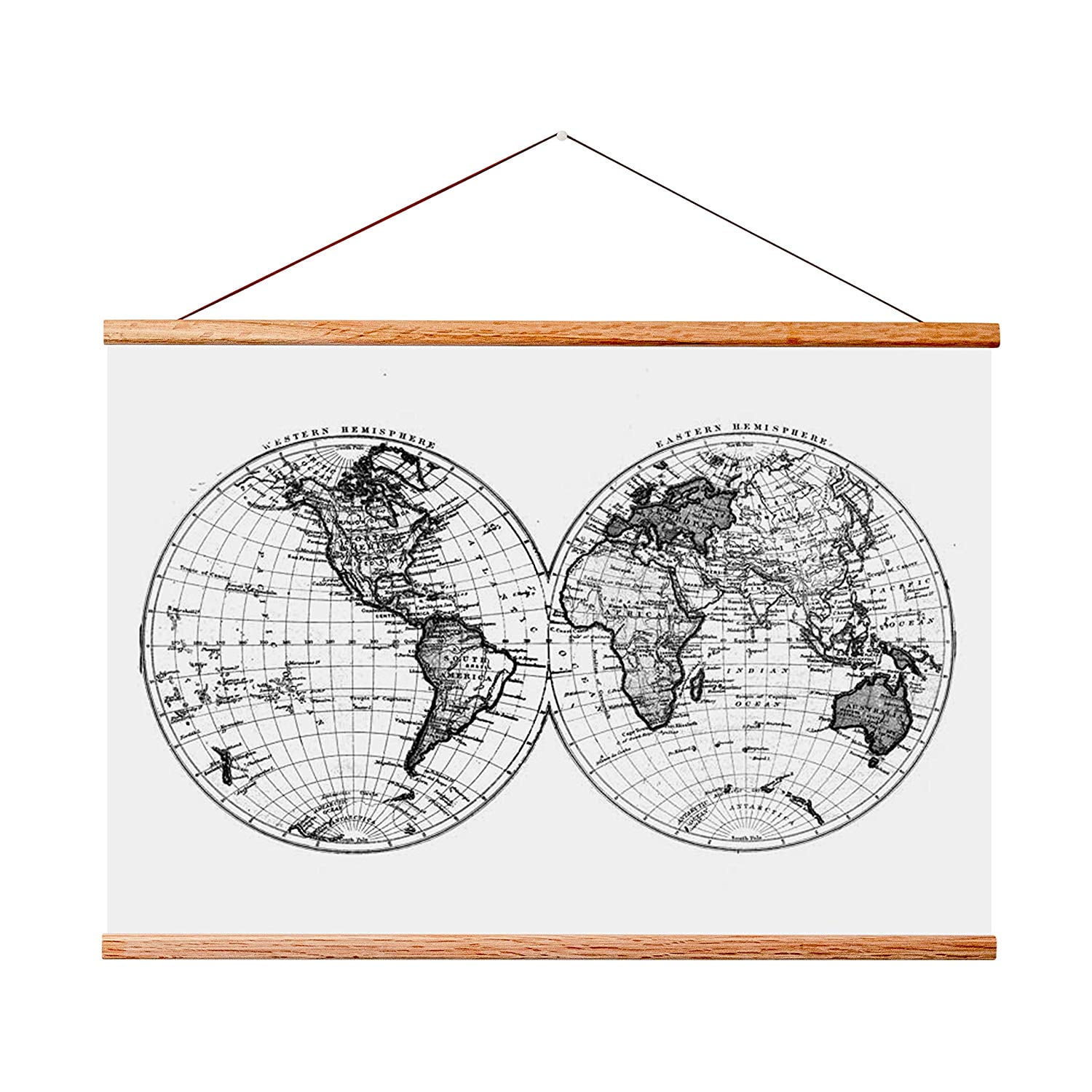 Just Hang-It Wall Map/Poster Hanging Rail Set **5 Sizes to Choose** 