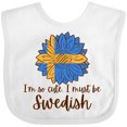 thumbnail image 3 of Inktastic I'm So Cute, I Must Be Swedish Sunflower Boys or Girls Baby Bib, 3 of 4
