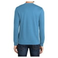 thumbnail image 2 of Yellow Rooster Men's Long Sleeve Core Blend T-Shirts Aquatic Blue L, 2 of 6