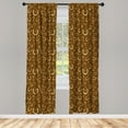 thumbnail image 3 of Ambesonne Western Curtains, Horseshoe Motif Barn, Pair of 28"x95", Pale Yellow Brown, 3 of 5