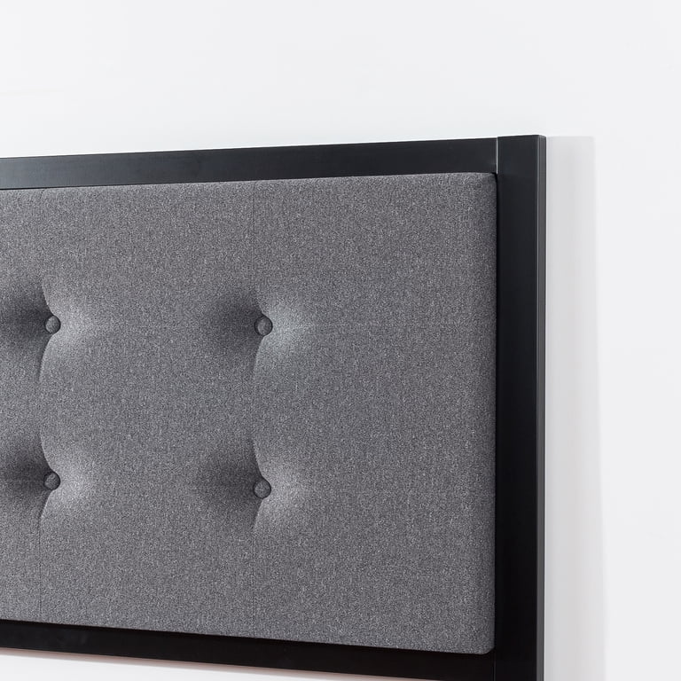 Zinus Barbara Upholstered Button-Tufted Headboard, King Gray photo 5