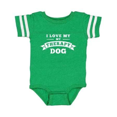 

Inktastic Love My Therapy Dog Gift Baby Boy or Baby Girl Bodysuit