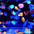 thumbnail image 6 of Ludlz 50PCS Colorful Luminous Starfish Conch Shell Shaped Glowing Stones Decorative for Garden Aquarium Fish Tank Pool Landscape, 6 of 7