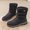 Black A, variant on Womens Boots,Flat Boots Womens Snow Boots Ankle Boots Round Toe Comfort Mid Calf Boots