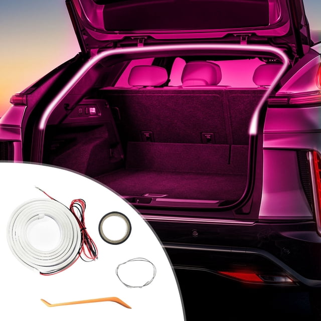 YYV Automotive Ambient Lighting 2 Meter Ambient Lighting For The Trunk Of A Car Flexible LED Strip Trunk Mood Light Waterproof Auto Interior Accent Car Lighting Kit