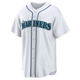 thumbnail image 1 of Men's Seattle Mariners baseball jacket white #no number player baseball uniform, 1 of 2