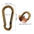thumbnail image 2 of Unique Bargains 5mm Spring Snap Hook Clips Chain Quick Links Connector Ring Lock 88 Lbs Gold Bronze 6 Pack, 2 of 6